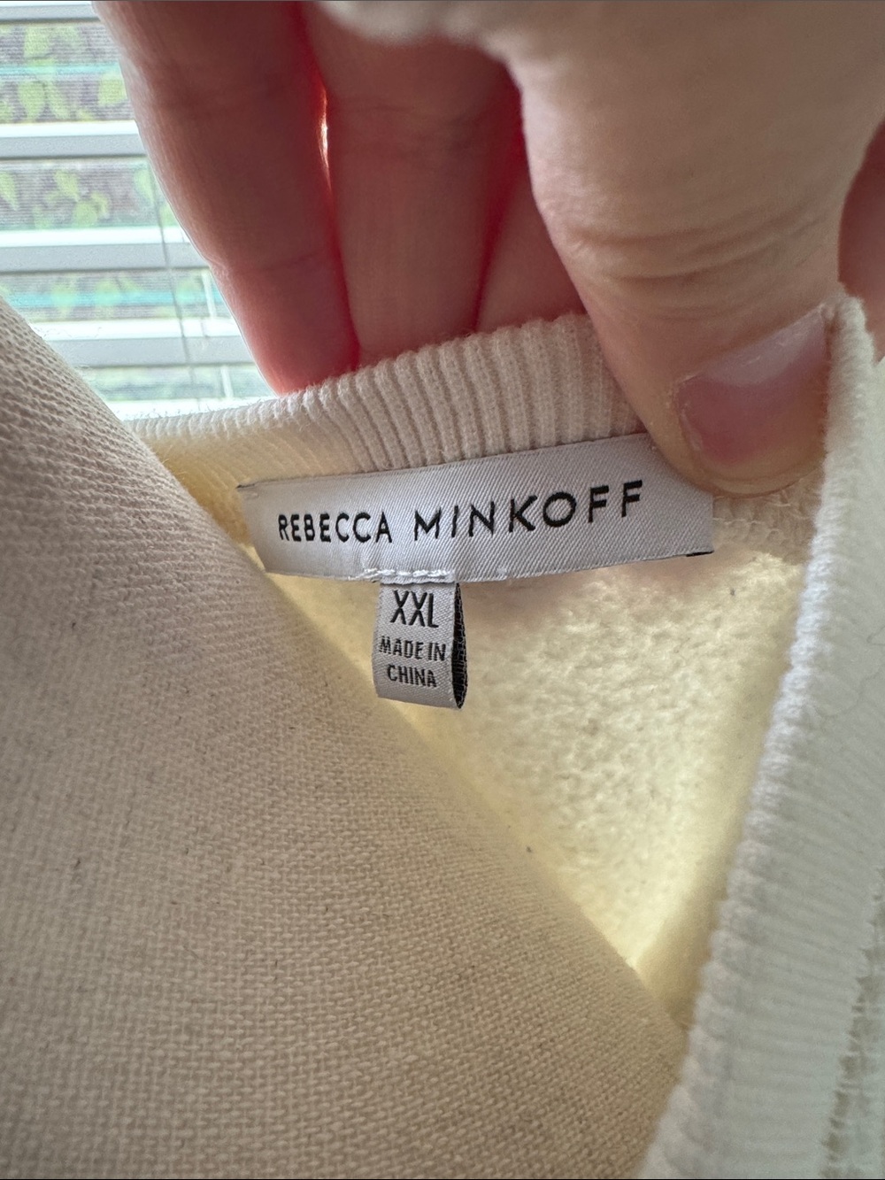 Rebecca Minkoff Janine Puff Cream Crewneck Sweatshirt - Picture 4 of 9